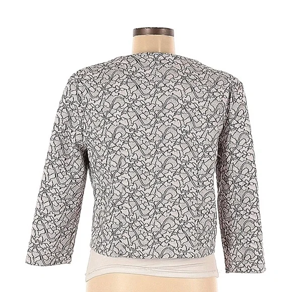 Black, grey, and white patterned blazer by philosophy, size medium - Picture 2 of 8